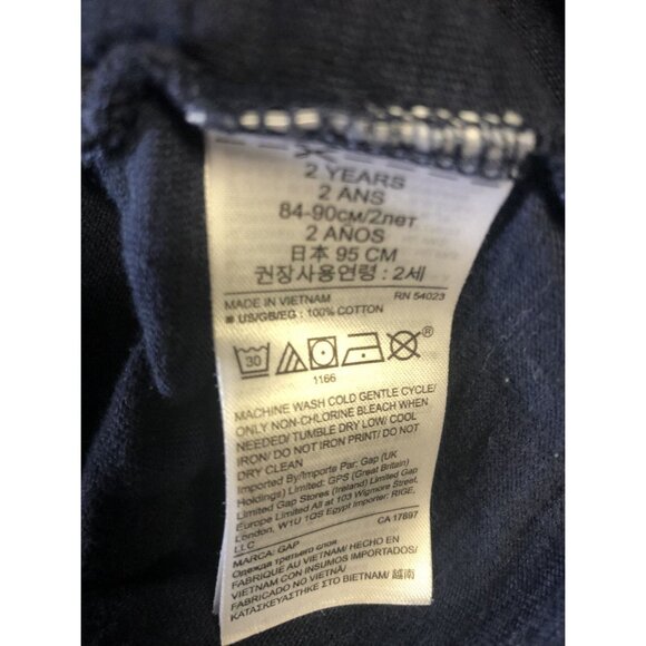 Gap Size 2 Dark Blue Hooded Long Sleeve Dinosaurs Tee - Picture 6 of 6